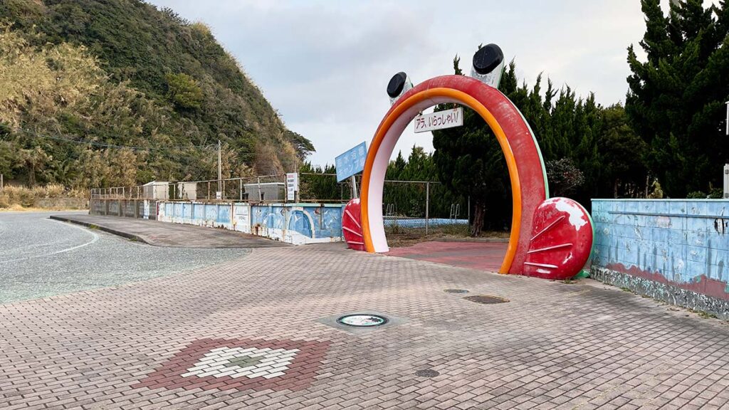 高島海水浴場のマンホール設置場所