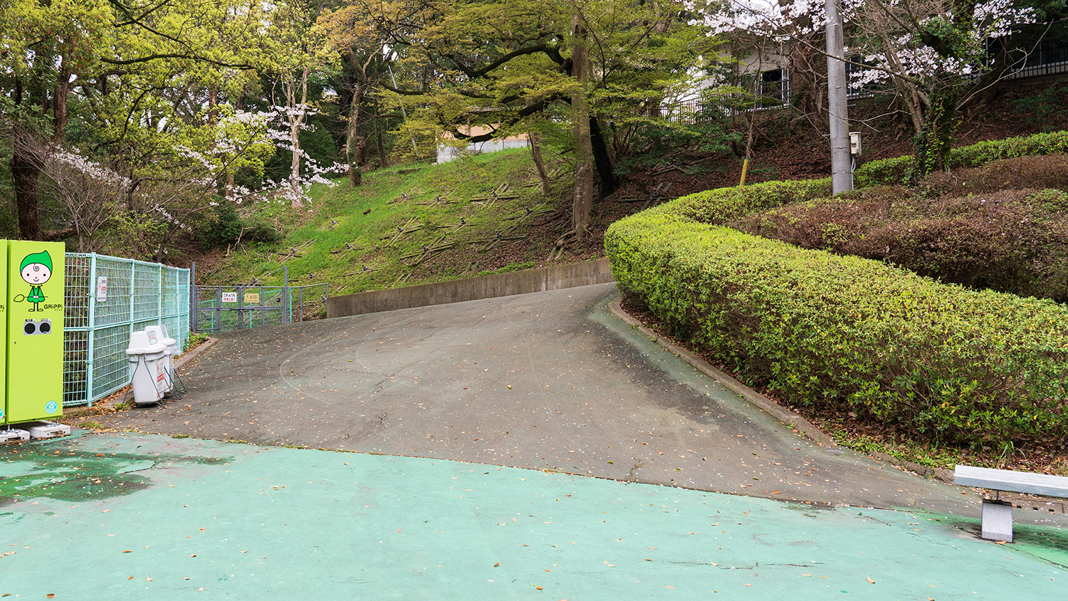 福岡市動植物園 サル山のスロープ