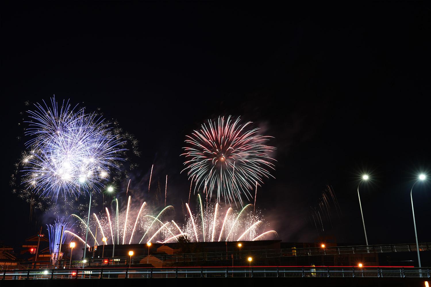 花火写真の合成の失敗例